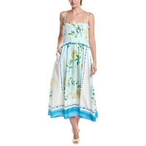 Hl Affair Womens Sleeveless Midi Dress, White